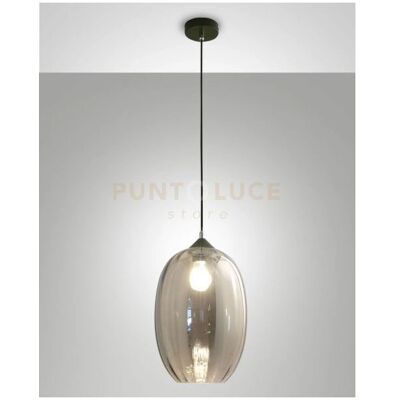 Fabas Luce Infinity Dome Lampada a Sospensione in Vetro Grigio Fabas Luce Infinity Dome Lampada a Sospensione in Vetro Grigio