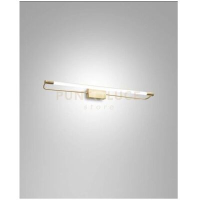Fabas Luce Ottone Satinato Applique LED per Quadri - Tipo Parete Fabas Luce Ottone Satinato Applique LED per Quadri - Tipo Parete
