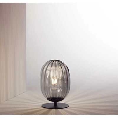 Fabas Luce Lampada da tavolo Infinity - Motivo a onde in vetro - E27 - 280mm Fabas Luce Lampada da tavolo Infinity - Motivo a onde in vetro - E27 - 280mm