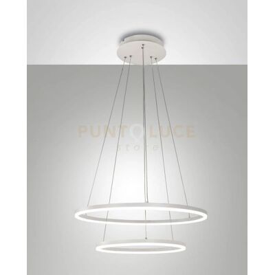 FABAS LUCE - giotto 2luci - Weiß - 60x40 cm - Pendellampe FABAS LUCE - giotto 2luci - Weiß - 60x40 cm - Pendellampe
