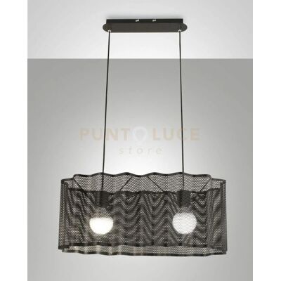Fabas Luce Glicine Lampada a sospensione - 2 fiamme Nero Design Moderno Fabas Luce Glicine Lampada a sospensione - 2 fiamme Nero Design Moderno