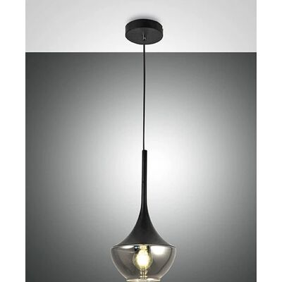 Fabas Luce Apollo Dome Black Glass Ceiling Light - Ceiling Lights Fabas Luce Apollo Dome Black Glass Ceiling Light - Ceiling Lights