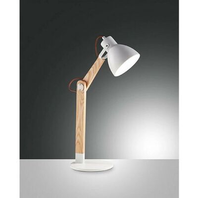 Lampe de Bureau Sveva Fabas Luce Blanc / Bois Frêne - E27 - Publicité Lampe de Bureau Sveva Fabas Luce Blanc / Bois Frêne - E27 - Publicité