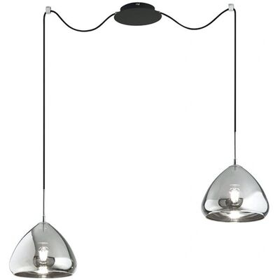 Fabas Luce Lampadario a sospensione Glow E27 3500x7000mm cromo Fabas Luce Lampadario a sospensione Glow E27 3500x7000mm cromo