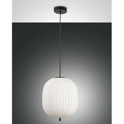 Fabas Luce Domizia Black Glass Globe Pendant Ceiling Light - Ceiling Light Fabas Luce Domizia Black Glass Globe Pendant Ceiling Light - Ceiling Light