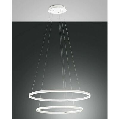 Fabas Luce Giotto LED Ceiling Light - White Glass & Metal Fabas Luce Giotto LED Ceiling Light - White Glass & Metal