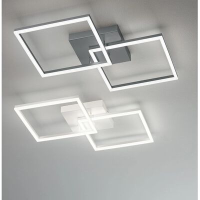 Fabas Luce Bard Semi Flush Light - LED, Anthracite Glass, Metal Frame Fabas Luce Bard Semi Flush Light - LED, Anthracite Glass, Metal Frame