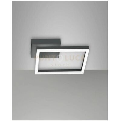 Fabas Luce Bard Semi-Flush Light - LED, Anthracite Glass Fabas Luce Bard Semi-Flush Light - LED, Anthracite Glass