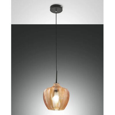 Fabas Luce Lampada a Sospensione Gallura Ambra Fabas Luce Lampada a Sospensione Gallura Ambra
