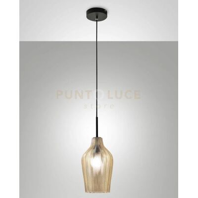 Fabas Luce Pendellicht - Metall Glas E27 - Pendelleuchte Fabas Luce Pendellicht - Metall Glas E27 - Pendelleuchte