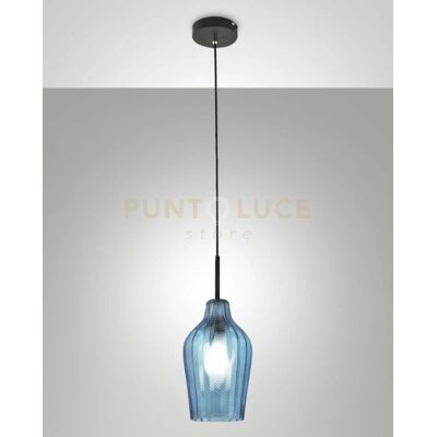 Fabas Luce Pendelleuchte - Azurblau - 18cm Glas - Max 2m Höhe - E27 - Pendelleuchte Fabas Luce Pendelleuchte - Azurblau - 18cm Glas - Max 2m Höhe - E27 - Pendelleuchte