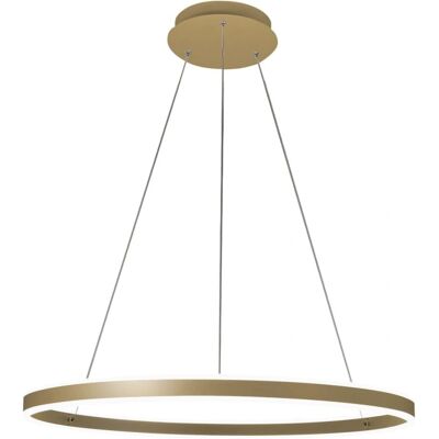 Fabas Luce Palau Suspension LED Or Ø80cm 3000K Dimmable - Publicité Fabas Luce Palau Suspension LED Or Ø80cm 3000K Dimmable - Publicité