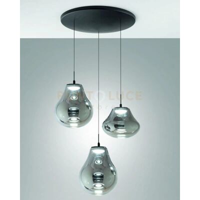 Fabas Luce - 3774-47-126 - Grau Transparent - LED Pendelleuchte Fabas Luce - 3774-47-126 - Grau Transparent - LED Pendelleuchte