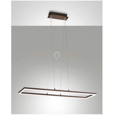 Fabas Luce Suspension LED - Rectangulaire, 52W, Corten, Dimmable - Publicité Fabas Luce Suspension LED - Rectangulaire, 52W, Corten, Dimmable - Publicité