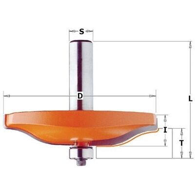 CMT ORANGE TOOLS 990.504.11 Fräser - Deckenprofil - Sicherheitsbegrenzung CMT ORANGE TOOLS 990.504.11 Fräser - Deckenprofil - Sicherheitsbegrenzung