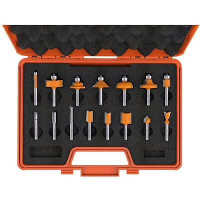 CMT Orange Tools 15-teiliges Hartmetall-Fräser-Set - 8 mm CMT Orange Tools 15-teiliges Hartmetall-Fräser-Set - 8 mm