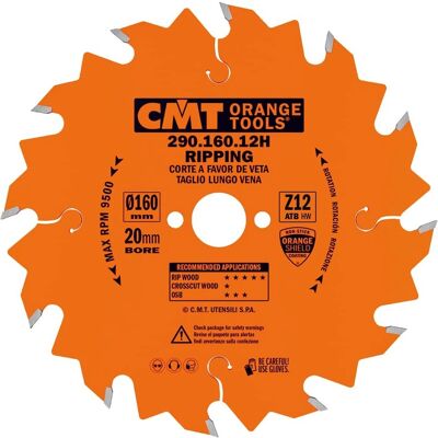 CMT 290.160.12H Kreissägeblatt - Faserichtung - 160x2.2/1.6x20 - Z12 CMT 290.160.12H Kreissägeblatt - Faserichtung - 160x2.2/1.6x20 - Z12