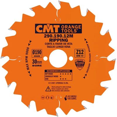 CMT Modell 290.190.12M Kreissägeblatt - Schnittrichtung CMT Modell 290.190.12M Kreissägeblatt - Schnittrichtung
