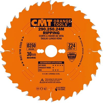 CMT 290.250.24M Industrielle Kreissägeblatt - Holzschnitt CMT 290.250.24M Industrielle Kreissägeblatt - Holzschnitt