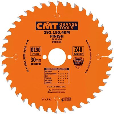 CMT 292.190.40M Kreissägeblatt für Holz - Präzisionsschnitt CMT 292.190.40M Kreissägeblatt für Holz - Präzisionsschnitt