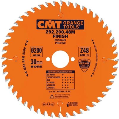 CMT 292.200.48M - Kreissägeblatt 200mm, 48 Zähne, 15° CMT 292.200.48M - Kreissägeblatt 200mm, 48 Zähne, 15°