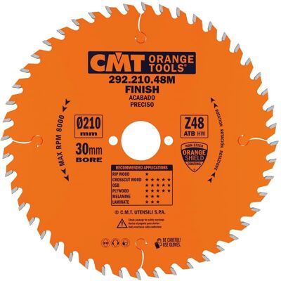 CMT ORANGE TOOLS 292.210.48M Präzisionskreissägeblatt CMT ORANGE TOOLS 292.210.48M Präzisionskreissägeblatt