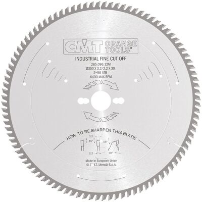 CMT 285.096.12M Kreissägeblatt - Industrielle Präzisionsserie CMT 285.096.12M Kreissägeblatt - Industrielle Präzisionsserie