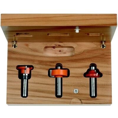 CMT ORANGE TOOLS 900.025.11 Satz 3 Fräser für Türen & Glas CMT ORANGE TOOLS 900.025.11 Satz 3 Fräser für Türen & Glas