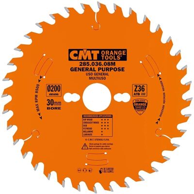 CMT ORANGE TOOLS 285.036.08M Universale Kreissägeblatt - Schneidwerkzeug CMT ORANGE TOOLS 285.036.08M Universale Kreissägeblatt - Schneidwerkzeug