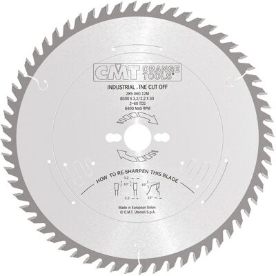 CMT 285.060.12M Kreissägeblatt - 60 Zähne - Leise - 300mm CMT 285.060.12M Kreissägeblatt - 60 Zähne - Leise - 300mm