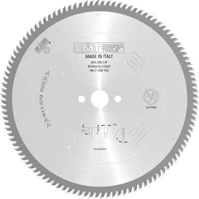 CMT 284.108.14P Aluminiumkreissägeblatt - 108 Zähne CMT 284.108.14P Aluminiumkreissägeblatt - 108 Zähne