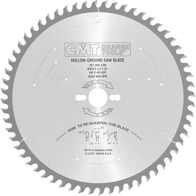 CMT ORANGE TOOLS Sierra Kreissägeblatt konkav Zahn CMT ORANGE TOOLS Sierra Kreissägeblatt konkav Zahn