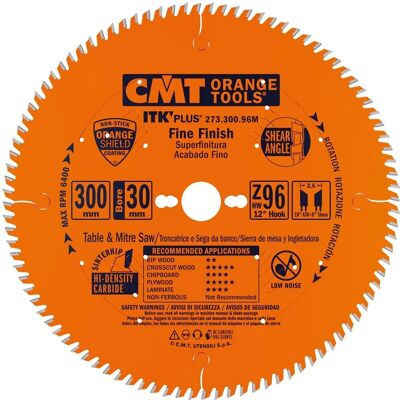CMT Orange Tools 273.300.96M Kreissägeblatt - Präzision 30mm Achse CMT Orange Tools 273.300.96M Kreissägeblatt - Präzision 30mm Achse
