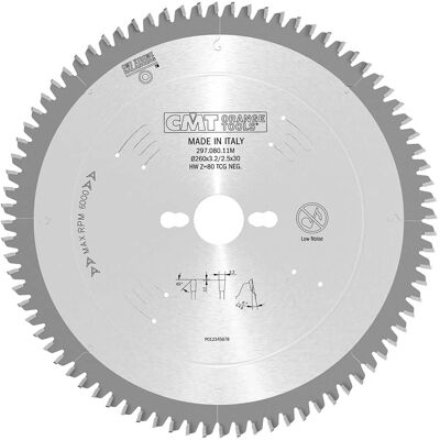 CMT 297.080.11M Kreissägeblatt - 80 Zähne für Nichteisenmetalle und Kunststoffe CMT 297.080.11M Kreissägeblatt - 80 Zähne für Nichteisenmetalle und Kunststoffe