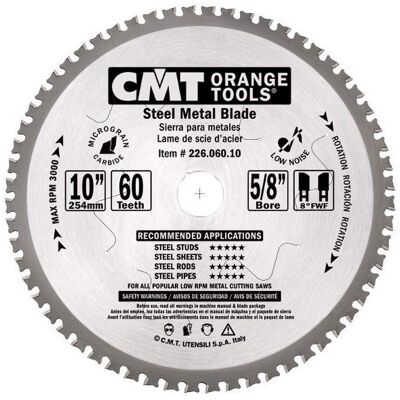 CMT - 226.030.06H Orange Metal Skiveskive - Cirkel sav CMT - 226.030.06H Orange Metal Skiveskive - Cirkel sav
