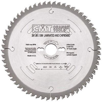 CMT Lama Dente Trapezoidale - Kreissägeblatt - Z60 - 250mm CMT Lama Dente Trapezoidale - Kreissägeblatt - Z60 - 250mm