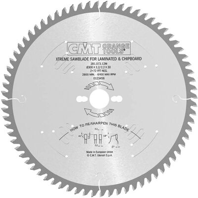 CMT 281.073.12M Trapezförzahnter Kreis-Sägeblatt - Schneidewerkzeug CMT 281.073.12M Trapezförzahnter Kreis-Sägeblatt - Schneidewerkzeug