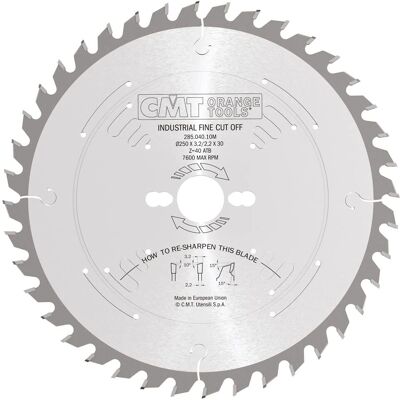 CMT 285.040.10H Kreissägeblatt - 250x3.2/2.2x20 - 10ATB - Universell CMT 285.040.10H Kreissägeblatt - 250x3.2/2.2x20 - 10ATB - Universell