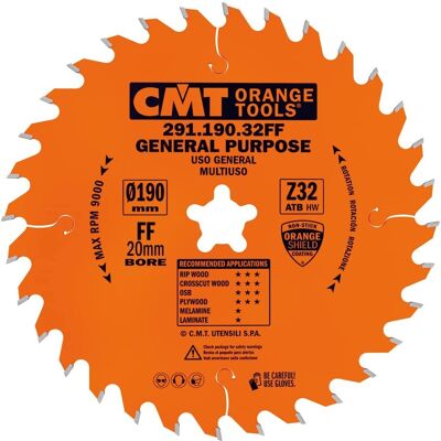 CMT 291.190.32FF Kreissägeblatt für Längs- & Querschnitte - Metall/Grau CMT 291.190.32FF Kreissägeblatt für Längs- & Querschnitte - Metall/Grau