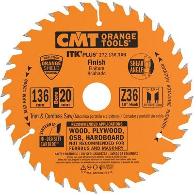 CMT 272.136.36H Ultra ITK Kreissägeblatt - Kreissägeblatt CMT 272.136.36H Ultra ITK Kreissägeblatt - Kreissägeblatt