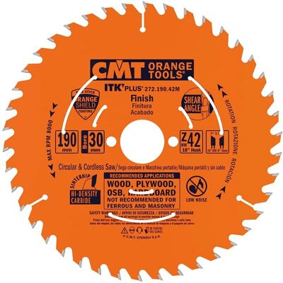 CMT 272.190.42M Kreissägeblatt - Hochgeschwindigkeits-Querschliff für Furnier CMT 272.190.42M Kreissägeblatt - Hochgeschwindigkeits-Querschliff für Furnier