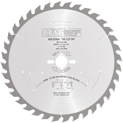 CMT Modell 285.036.12M - Kreissägeblatt für Querschnitt - Industriequalität CMT Modell 285.036.12M - Kreissägeblatt für Querschnitt - Industriequalität