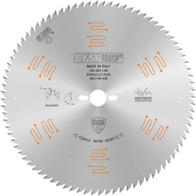 CMT 285.684.14M Lama circolare arancione - Taglio trasversale di precisione CMT 285.684.14M Lama circolare arancione - Taglio trasversale di precisione