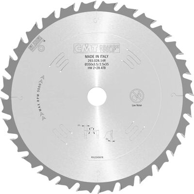 CMT Modell 293.028.14R - Kreissägeblatt - 350mm, ATB 20°, 28Z CMT Modell 293.028.14R - Kreissägeblatt - 350mm, ATB 20°, 28Z