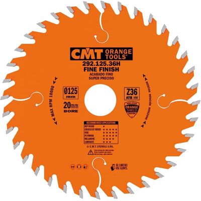 CMT ORANGE TOOLS 292.125.36H Lama Circolare - Taglio di Precisione CMT ORANGE TOOLS 292.125.36H Lama Circolare - Taglio di Precisione