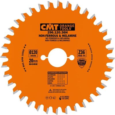 CMT 296.120.36H Kreissägeblatt - Nichteisenmetalle, Aluminium, -6° CMT 296.120.36H Kreissägeblatt - Nichteisenmetalle, Aluminium, -6°