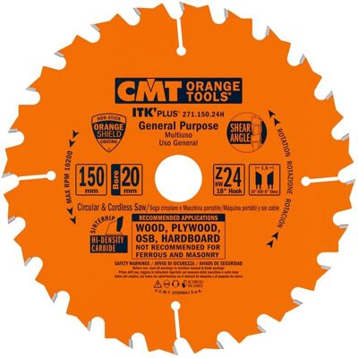 CMT 271.150.24H Kreissägeblatt - Hochwertige Chromzähne CMT 271.150.24H Kreissägeblatt - Hochwertige Chromzähne