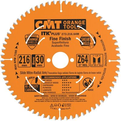 CMT ORANGE TOOLS - 273.216.64M Lama Circolare - Taglio Legno CMT ORANGE TOOLS - 273.216.64M Lama Circolare - Taglio Legno