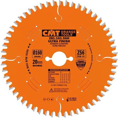 CMT ORANGE TOOLS Trapezförmige Zähne - Kreissägeblatt - 160mm CMT ORANGE TOOLS Trapezförmige Zähne - Kreissägeblatt - 160mm