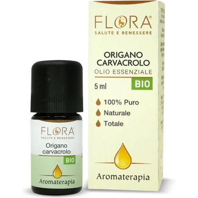 Flora Srl Origano Carvacrolo OE BIO 5ML - Integratore erbale Flora Srl Origano Carvacrolo OE BIO 5ML - Integratore erbale